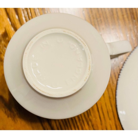 Vintage Blue Willow Ironstone Churchill Staffordshire of England Cup and Saucer - Picture 8 of 9